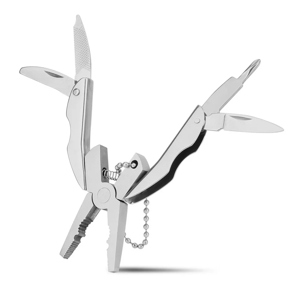Multitool Kliešte skrutkovač Keychain Multi Tool Mini Outdoor prenosný ručný náradie
