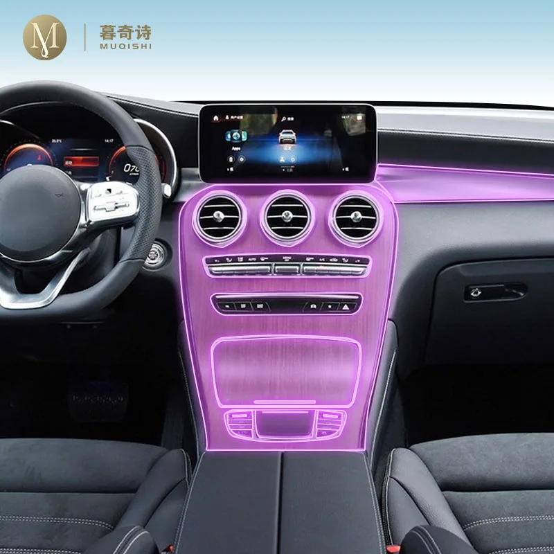 MUQSHI PRE CUR CUR CAR Vnútorný prenosový panel TPU Ochranné filmové centrum Console Scratch PPF pre Mercedes Benz X253 GLC 20-2022