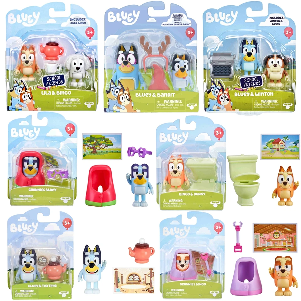 Muse Moose Bluey Family Toy Bluey a priatelia bingo bandit bábika Doll Dollous Ozdoby Detský darček k narodeninám Play House Hray Ozdoby