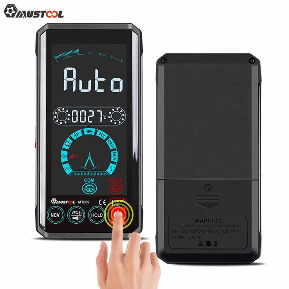 MUSOLOOL MT009 4.4-palcová dotyková obrazovka SMART TRUE RMS DIGITÁLNE Multimeter Automatické meranie VFC fuctiuon aktuálny test napätia