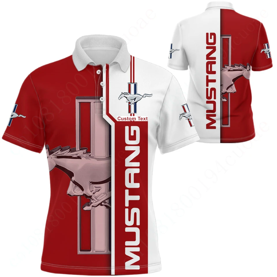 Mustang Polo košele a blúzky anime golf Nosí harajuku unisex oblečenie rýchle sušenie krátke rukávy Tričko pre mužov