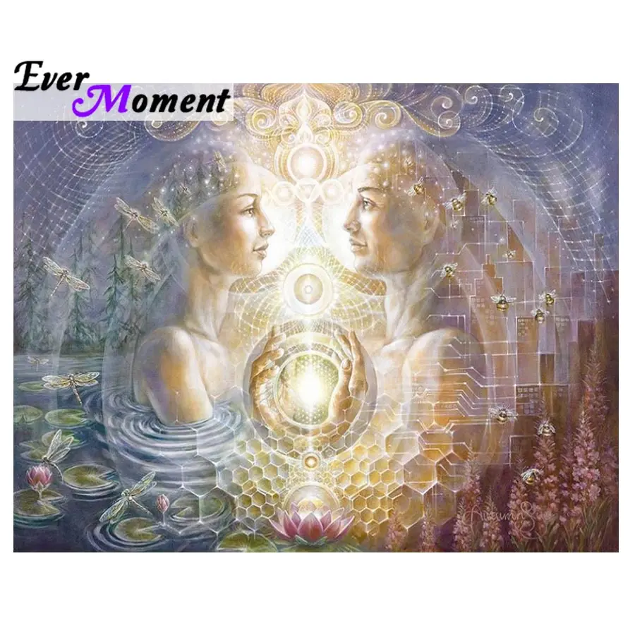 Muž a žena mandala nálepka Diamond Painting Cross Stitch 5D Diamond výšivka Mosaika plná súprava hobbywork for Fun darček ASF768