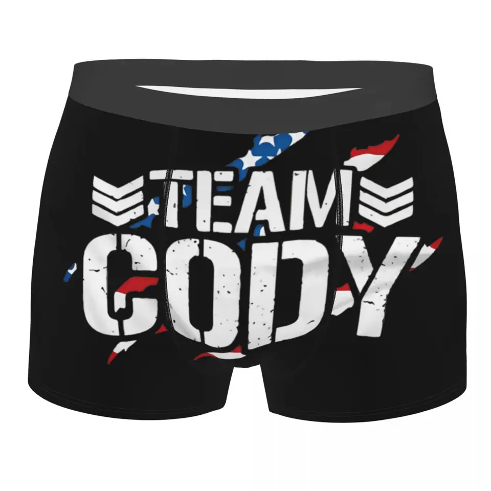 Muž Americký zápasník Cody Rhodes Underwear Hot Boxer Shorts nohavičky Homme priedušné spodky
