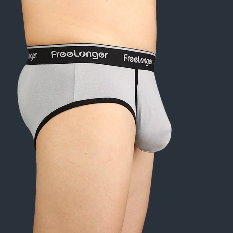 Muž Big Dick penis puzdro s nízkymi pásmi Super spodná bielizeň Dlhý penis špeciálny plus u-convex boxery Bulge Elastic Gay Underwear