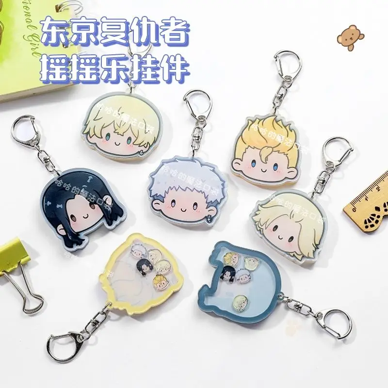 Muž Kawaii Key Ring Pendant Tokyo Revengers Shake Anime Keychain Ženy Matsuno Chifuyu Mikey Mitsuya Takashi Acryl Acryl Key Chain
