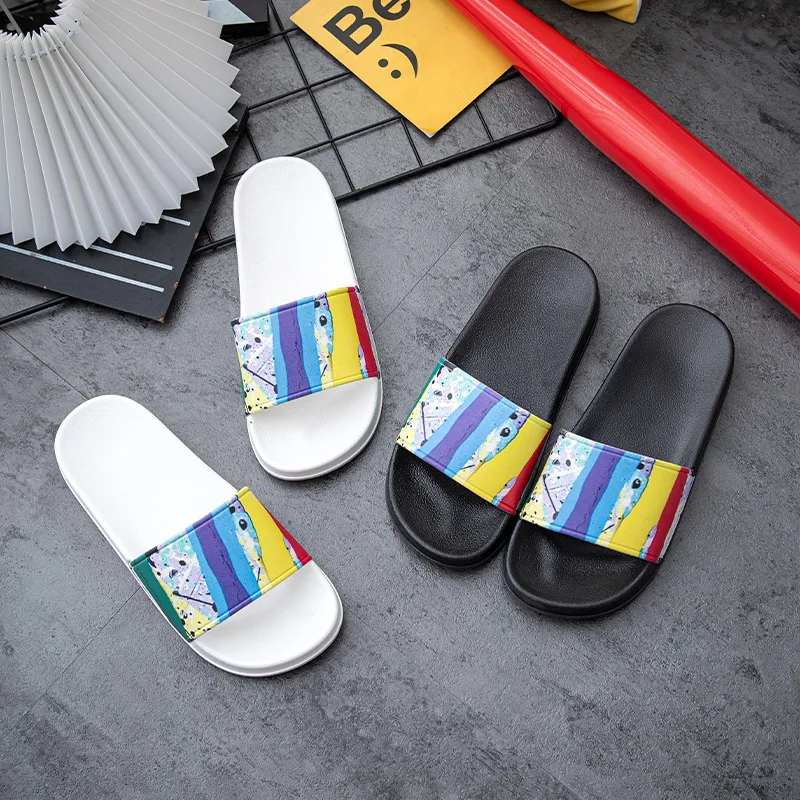 Muž letné papuče Príležitostné vnútorné vonkajšie papuče penové bežec Slides Non-Slip Domov podlahy snímky