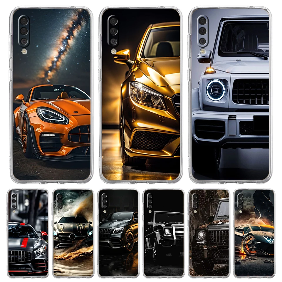 Muž Muži Značka SUV SUV Športové autá Transparentné telefónne puzdro pre Samsung Galaxy A16 A14 A12 A22 A24 A42 A02 A03S A06 A20 A30 A30 Cover
