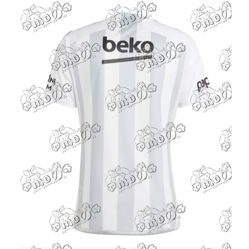 Muži a ženské futbalové tričko s krátkym rukávom Türkiye Besiktas 24/25 Nový zelený dres voľný nadrozmerný výcvik priedušnej výcviku