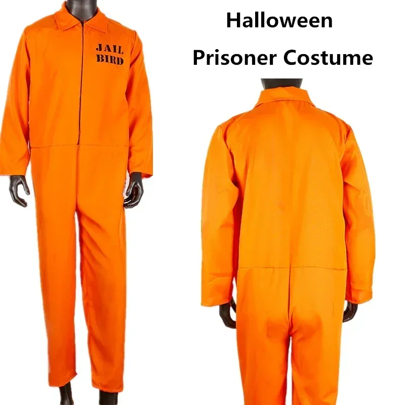 Muži a ženy v väzení kombinézy oblek cosplay kostýmy Halloween Party karneval unisex oranžové väzenie väzenský väzenie trestné šaty