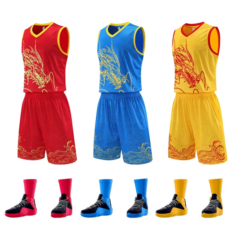 Muži basketbalové dresy súpravy športových odevov súpravy priedušných mužov basketbalové dresy košele šortky
