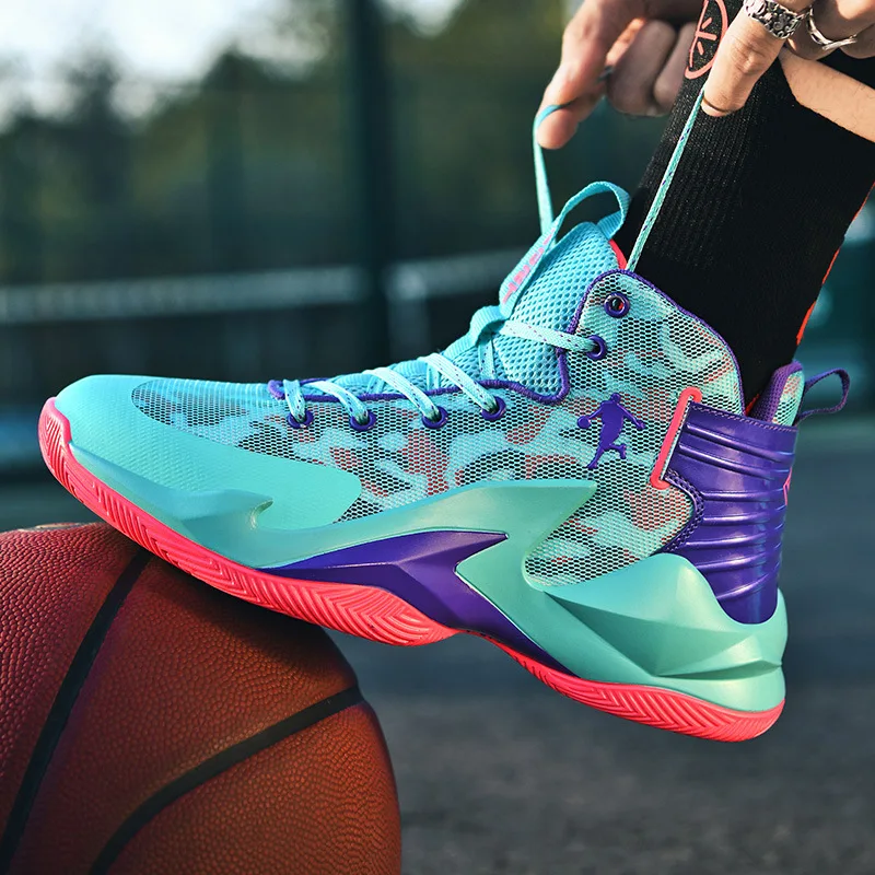 Muži basketbalové topánky priedušné športové topánky Tréning atletické basketbalové tenisky Ženy Zapatos de Mujer tendencia veľká veľkosť
