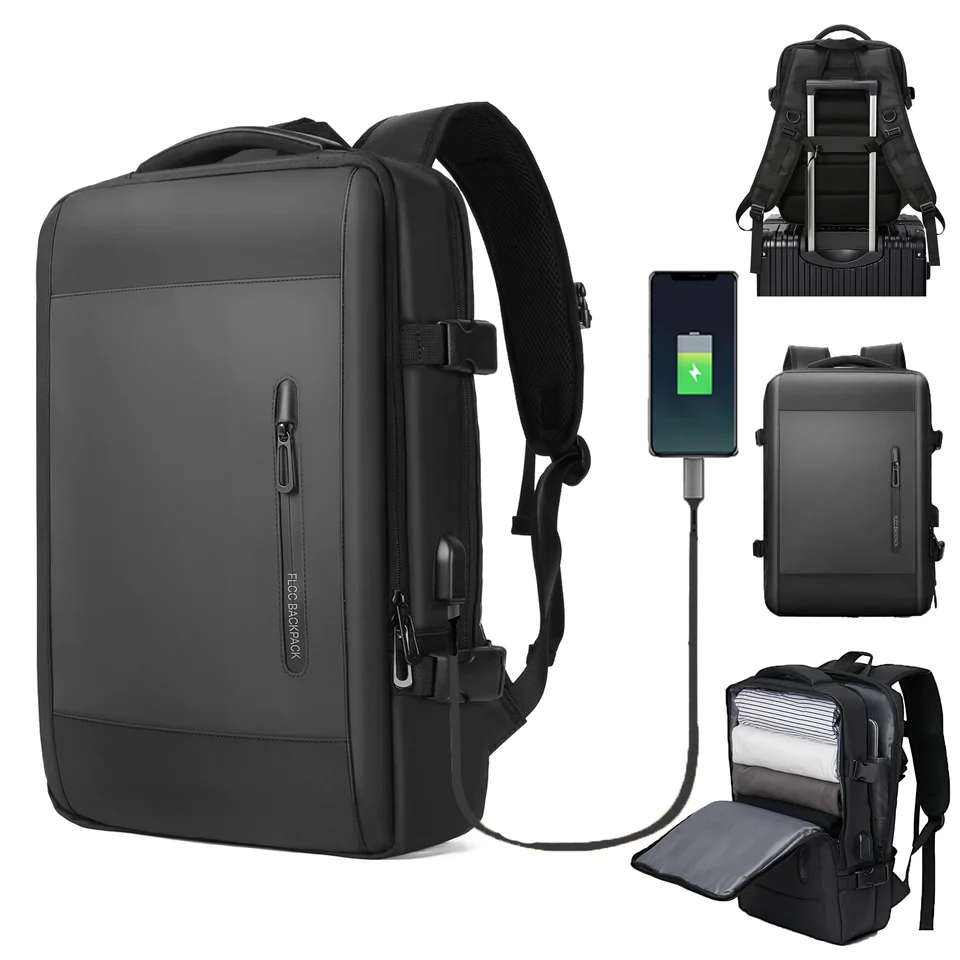 Muži cestujú batohový batoh v kabíne EasyJet 45x36x20 Veľká kapacita Multifunkčný kufr USB nabíjanie notebook backpack