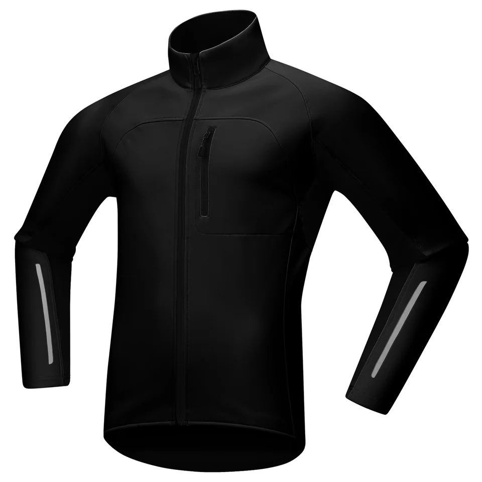 Muži cyklistickí bunda Overe z mäkkej škrupiny Warm Fleece Podšívka viacerých vreciek zimná bunda s reflexnými detailmi