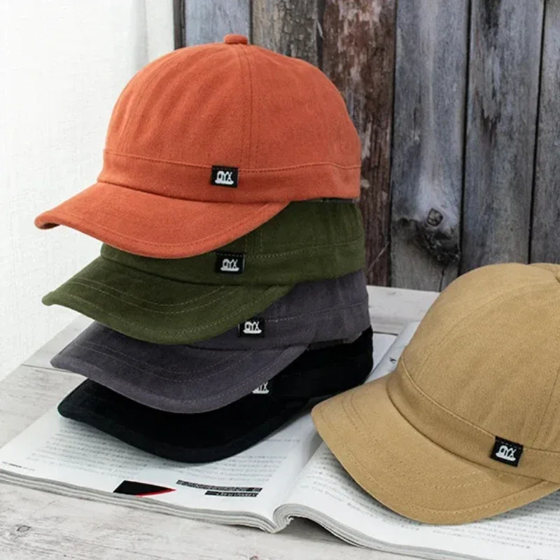 Muži golf vintage krátky okraj baseball cap bavlna Ženy klobúk nastaviteľný Trucker Style Nízky profil čiapka Cast Cast Outdoor Sports Sun Hat