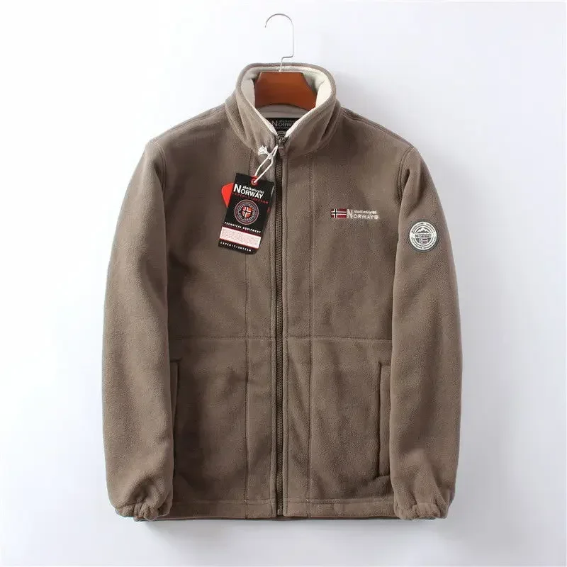 Muži jahňacie fleece zimné bundy Muž uvoľnenie teplých kabátov Dobré kvalitné muži Zimné kabáty stojan módne móda zimné parky veľkosť 3xl