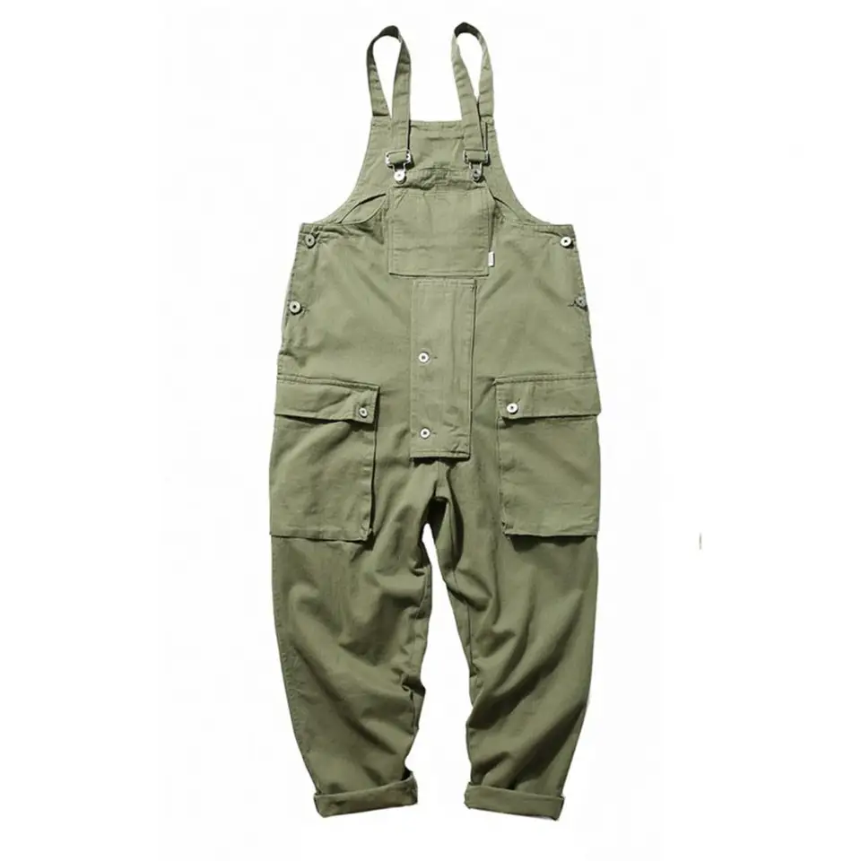 Muži kombinézy štýlové veľké vrecká na nákladné práce Pracovné nohavice Hip Hop Hop Cargo Work Pants Ruckseless Retro Muži miku