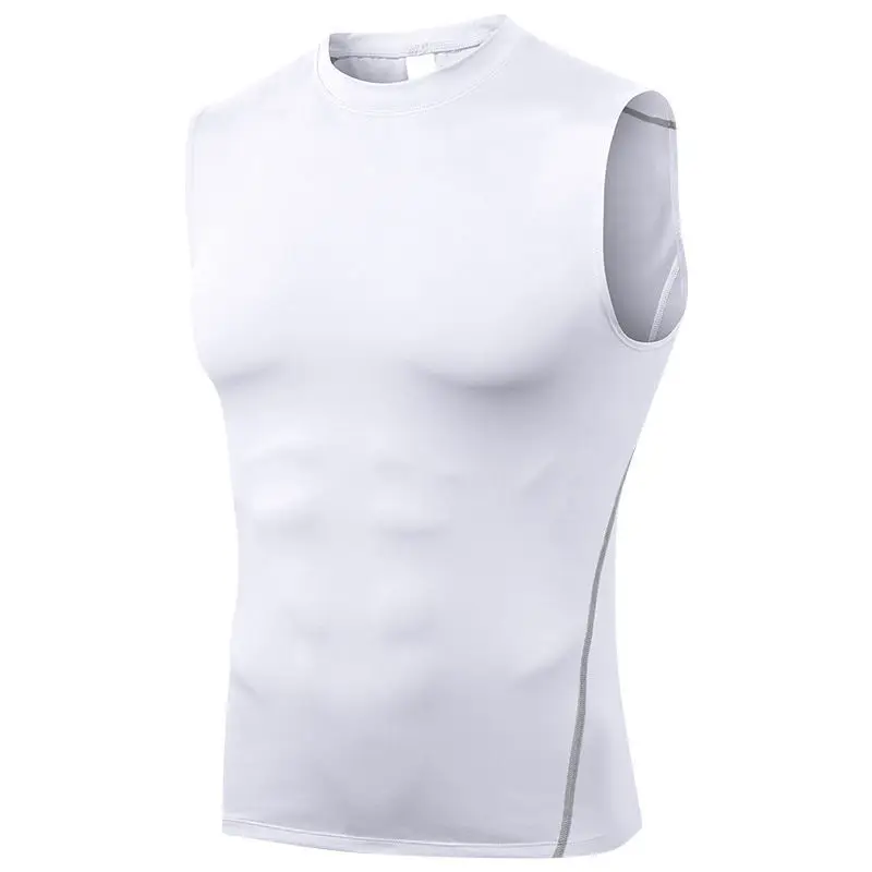 Muži kulturistické tank Top s rýchlym suchým basketbalovou posilňovňou tričko Mužské kompresné rukávy košeľa fitness vesty singlets