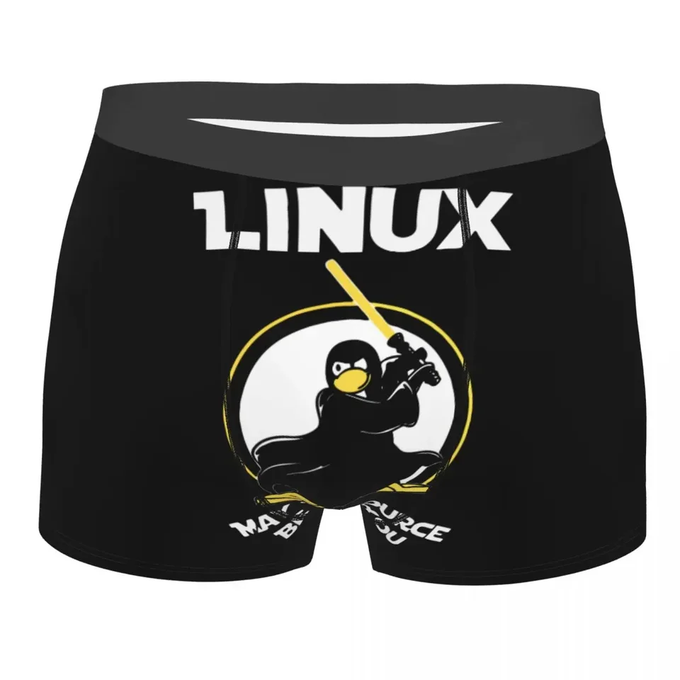 Muži Linux môže byť zdrojom s vami s vami spodná bielička programátorov programátorov programovanie Nerd Funny Boxer Blifs Shorts nohavičky