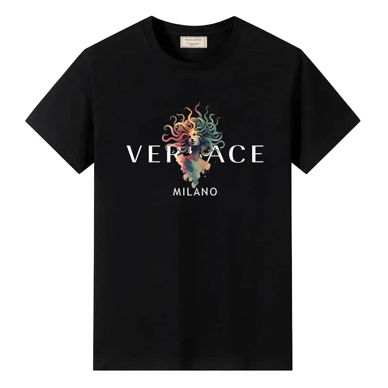 Muži luxusné tričko Vysoko kvalitné bavlnené neformálne tričko pre mužského dizajnéra s krátkym rukávom Vintage Trend Trees Nové tričko detské vrcholy
