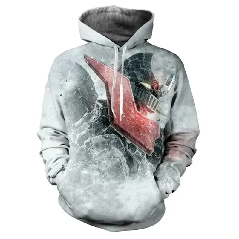 Muži Mazinger Z Hoodies Anime robot 3d tlač Men Men módne mikiny nadmerné mikiny Hoodies Harajuku Pullovs Tracksuit Autumn
