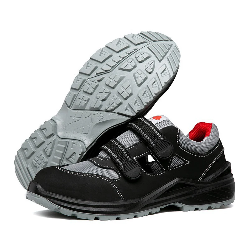 Muži módne letné bezpečnostné topánky priedušné oceľové špičky Pracovné topánky Outdoors Tooling Security Sandals Ochrana obuvi obuvi obuvi