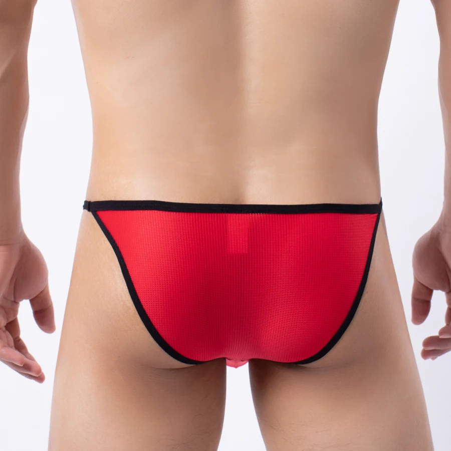 Muži nohavičky spodná bielizeň Pánske sexy priedušné spodné spodky pletivo sýtny jockstrap pánsky briefs bikiny spodné prádlo Mužské nohavičky