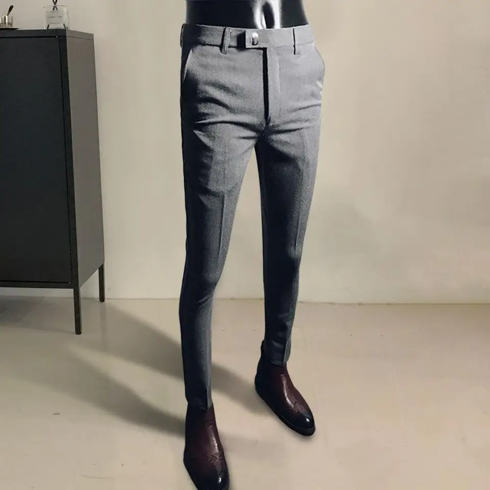 Muži Obchodné nohavice Rovné formálne nohavice orezané nohavice Kórejský štýl Nohavice zips fly Office Sociálne nohavice Streetwear