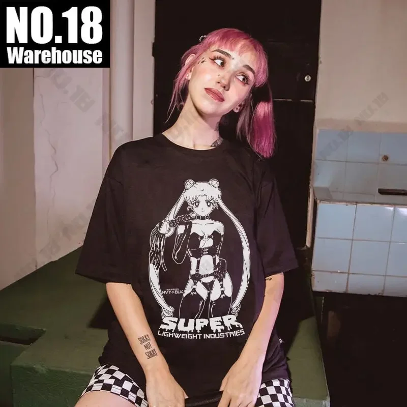 Muži oblečenie anime tričko gothic bavlna hentai tričko mužské neformálne tričko s krátkym rukávom euforia oblečenie hombre hentai manga tee