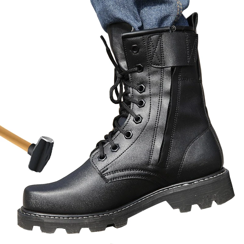 Muži oceľové špičky pracovné bezpečnostné topánky topánky Čierne taktické bota muži Príležitostné topánky prepichnuté prepichnuté poistenie topánky topánky topánky