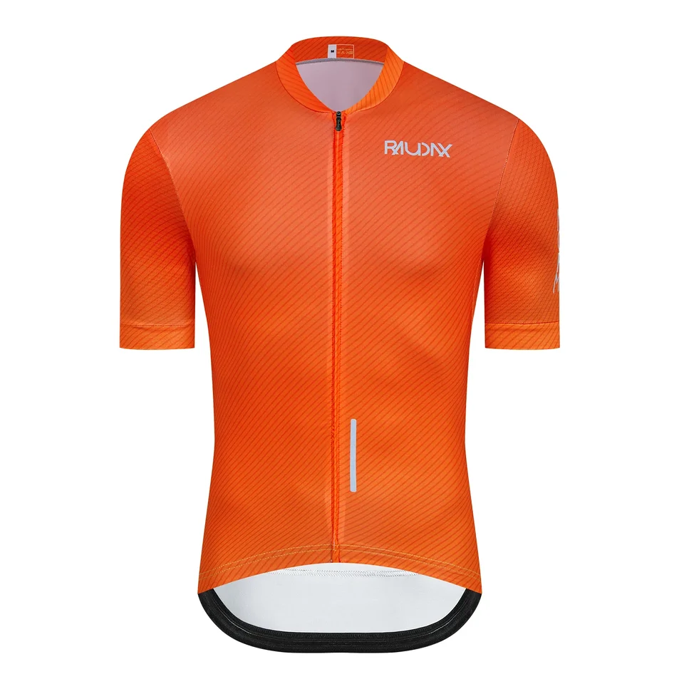Muži Orange Cycling Jersey MTB Maillot Bike Tirle Downhill Jersey Vysoko kvalitný profesionálny tím Raudax Tricota Mountain Bicycle Clothing