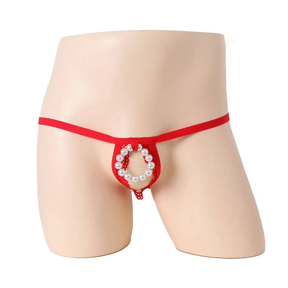 Muži otvorené dieru G-String Crotchless Masáž Masáž kohút kohút Režiskáre mužské dutiny nohavičiek erotický spodný prádlo Sex