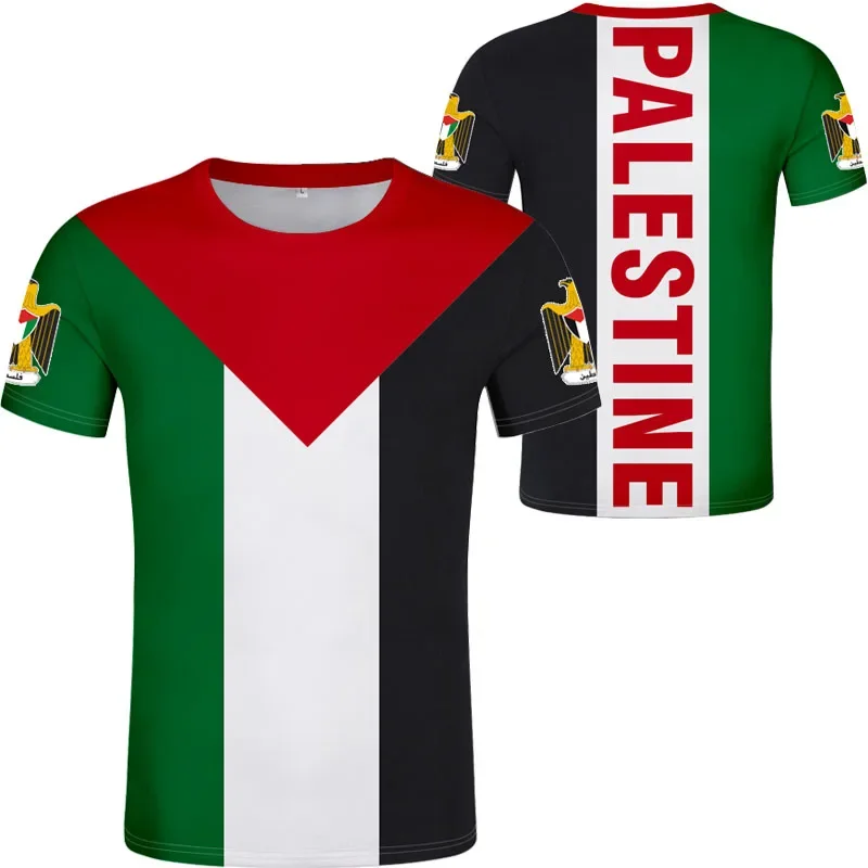 Muži Palestína Tričko 3D Tlačené príležitostné lesné leták Trhirt Nation Flag Tate Palestina College Nadimalizovaný dizajn Ženy odev