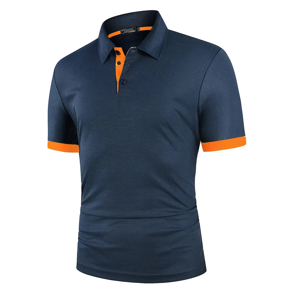 Muži polo muži košeľa s krátkym rukávom na pol rukávu kontrast polo farebne pólo nové oblečenie letné streetwear neformálne módne muži vrcholy