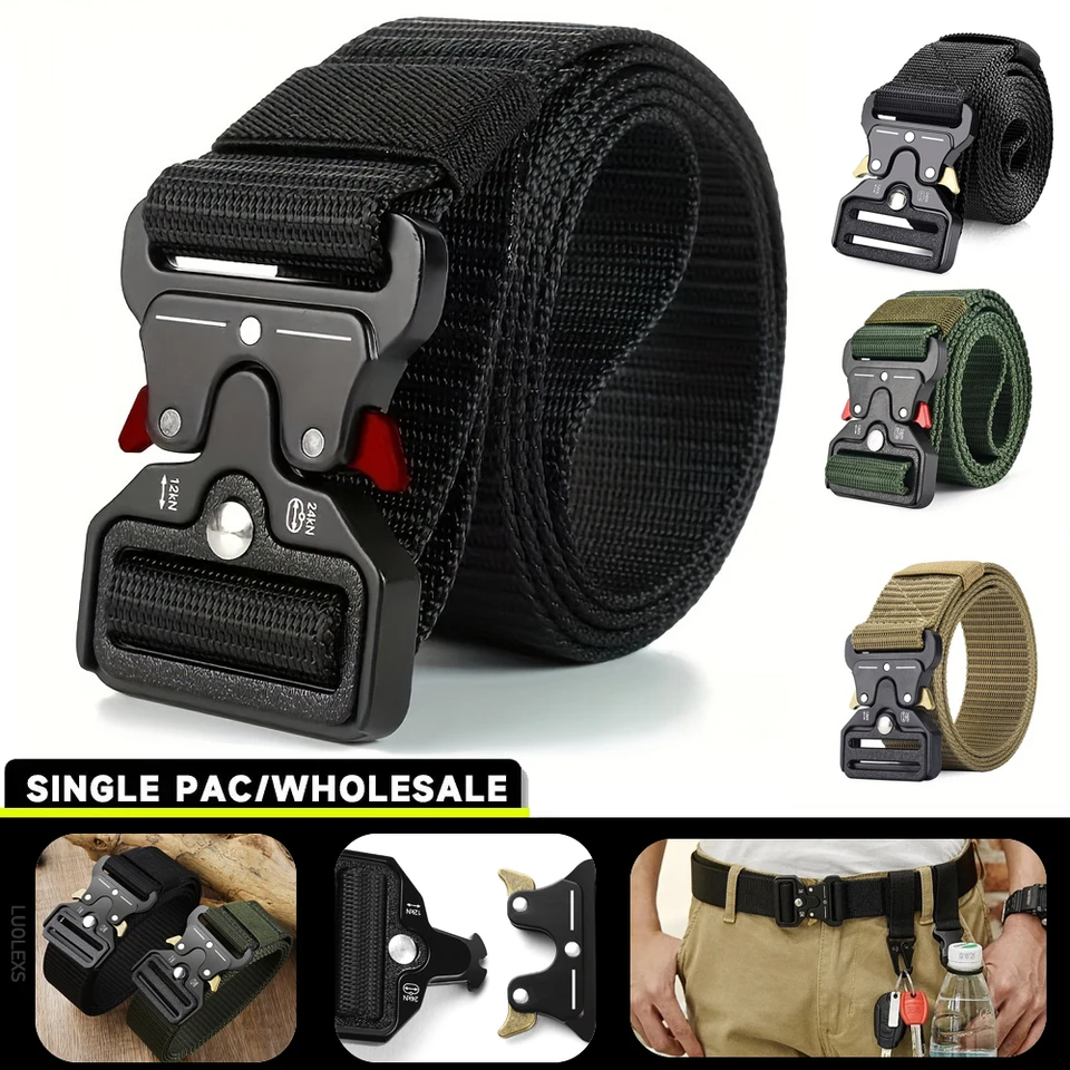 Muži pásová armáda Outdoor Hunting Multi Function Tactical Belt Combat Survival prežitie námorné zbory plátno pre nylonový pás Ženský športový pás