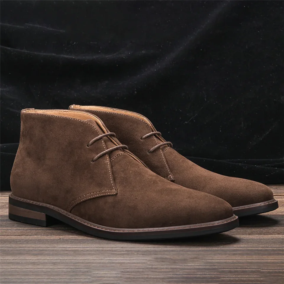 Muži púštne topánky retro americký štýl Muži členky Boots777