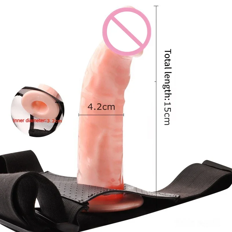 Muži remienok na dildo nohavičky Nositeľné duté penis predlžujú rukáv Strafin Dildo Pants Horness Borness Borns pre mužské sexuálne hračky pre ženu gay