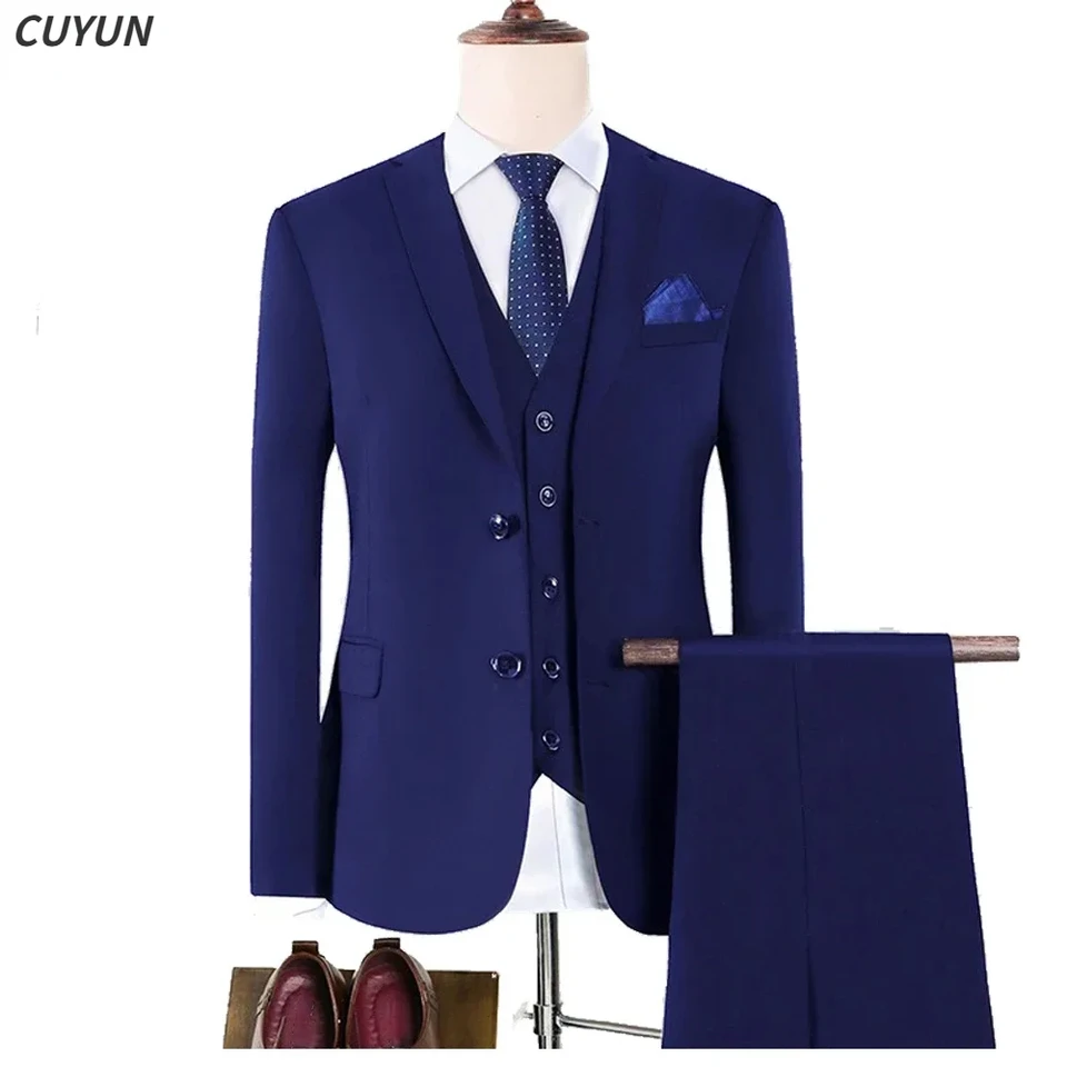 Muži sa vyhýbajú svadobné 3 kusy 2 Plne kvalitné elegantné luxusné módne bundy Veste nohavice Blazers 2024 Formálne kostýmy pre dospelých