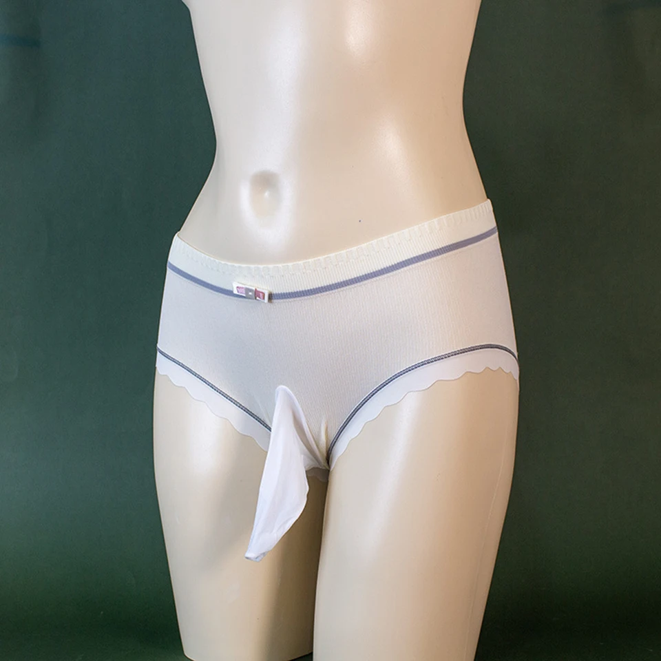 Muži sexy briefs ľadové hodvábne puzdro nohavičky Stredný pás spodná bielizeň priedušná hladká gay pokušenia jj rukáv erotické sissy spodné prádlo