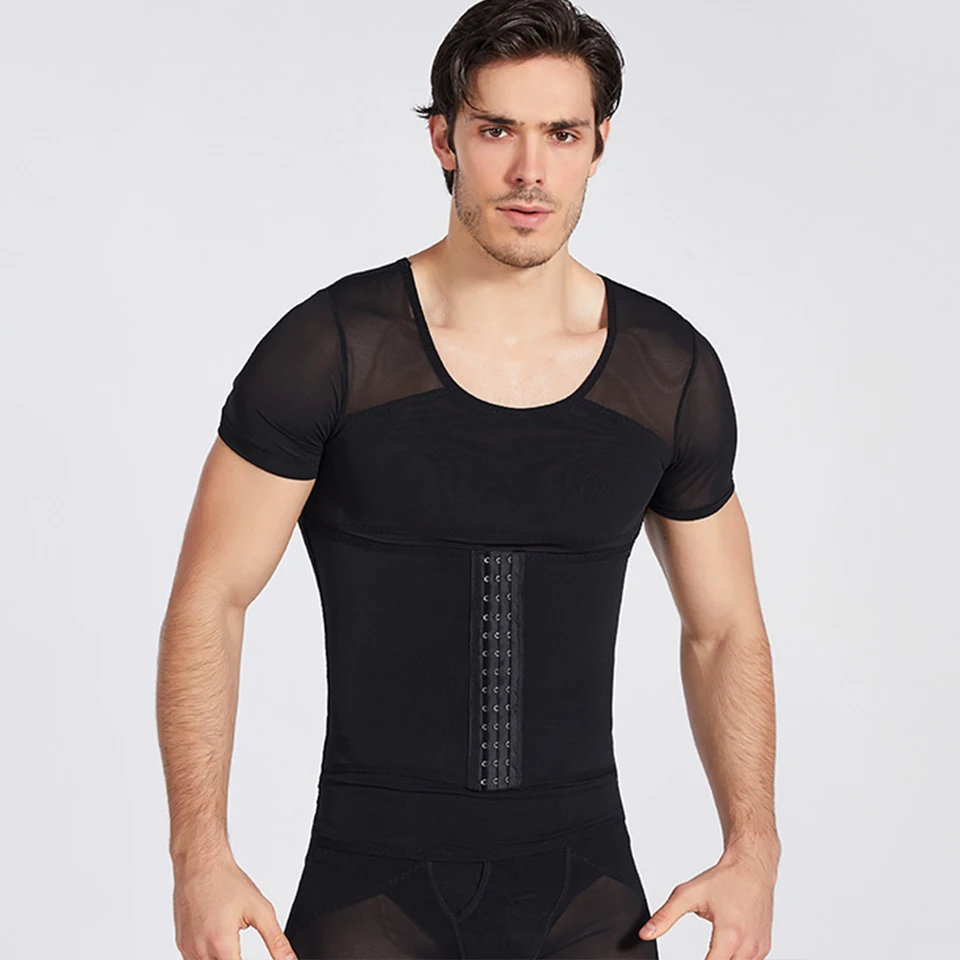 Muži Shapewear Tričko Tummy Cotrol Tight Slimming Body Shaper Tirla pre ovládanie brucha