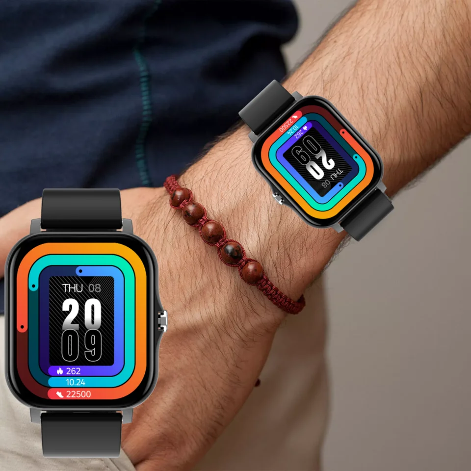 Muži Smart Watch Fitness Clock Sport srdcový rytmus Monitor Bluetooth telefonický hovor hudobnej prehráva