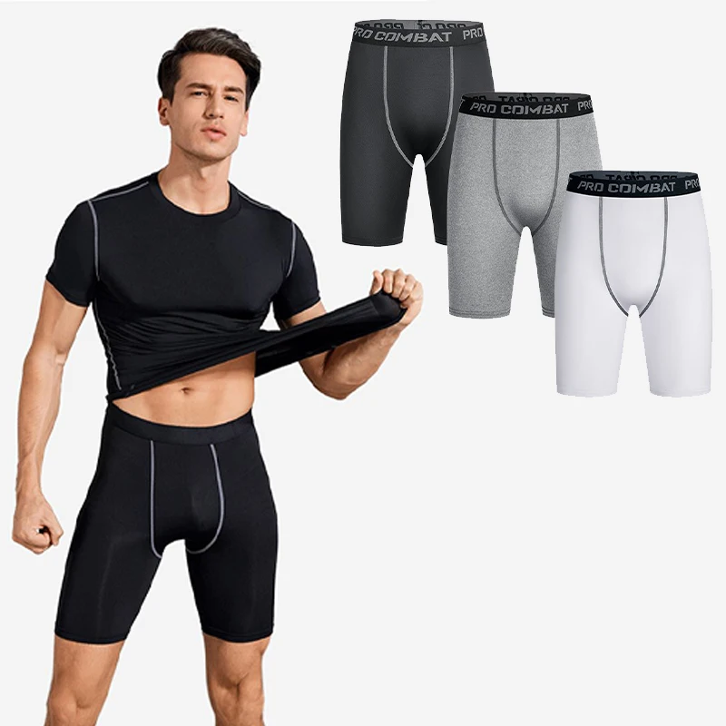Muži spodná bielizeň spodná bielizeň boxer breifts dlhé nohavičky Športové šortky legíny Skinny fitness tréning chlapec Bežné spodné nohavice