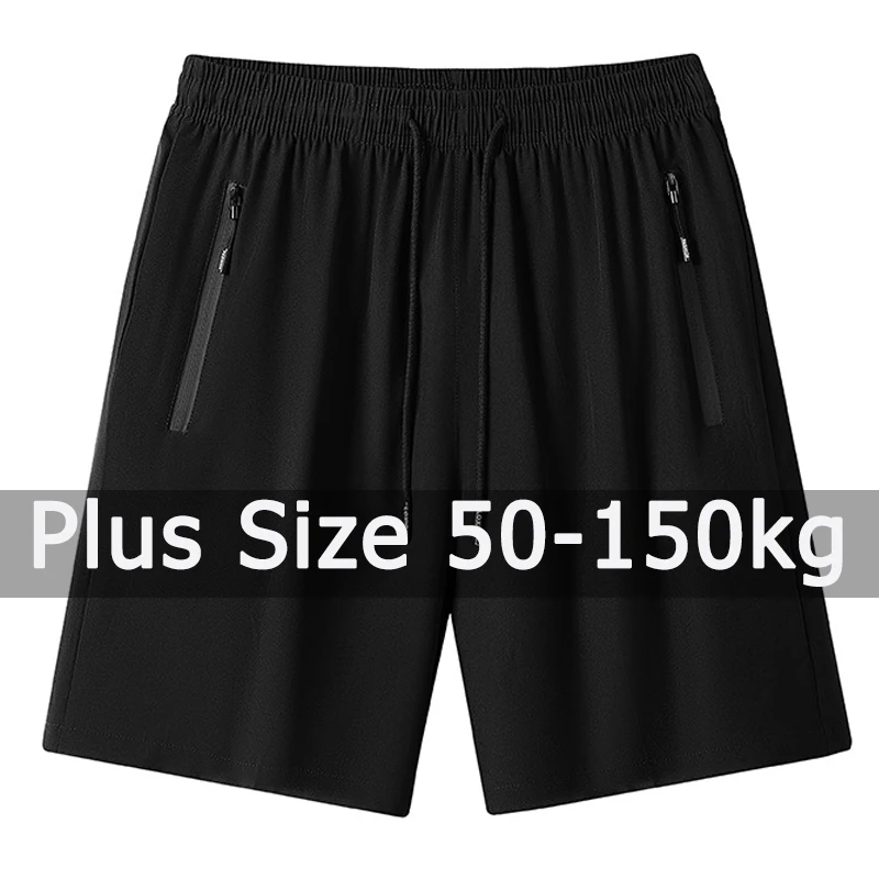 Muži tepláky 100-150 kg plus veľkosť 5xl-9xl Príležitostné kraťasy uvoľnené elastické pásy Športové nohavice Beh Fitness Gym nohavice