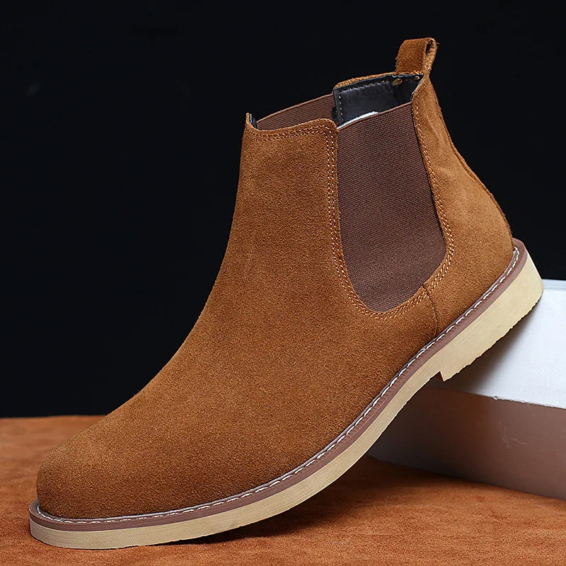 Muži topánky Luxusná jar/zima Elegantné Chelsea Boots Men Men Sueds Suede Lovers's Lovers's Trust Shoes plus veľkosť 47 Zapatillas hombregy
