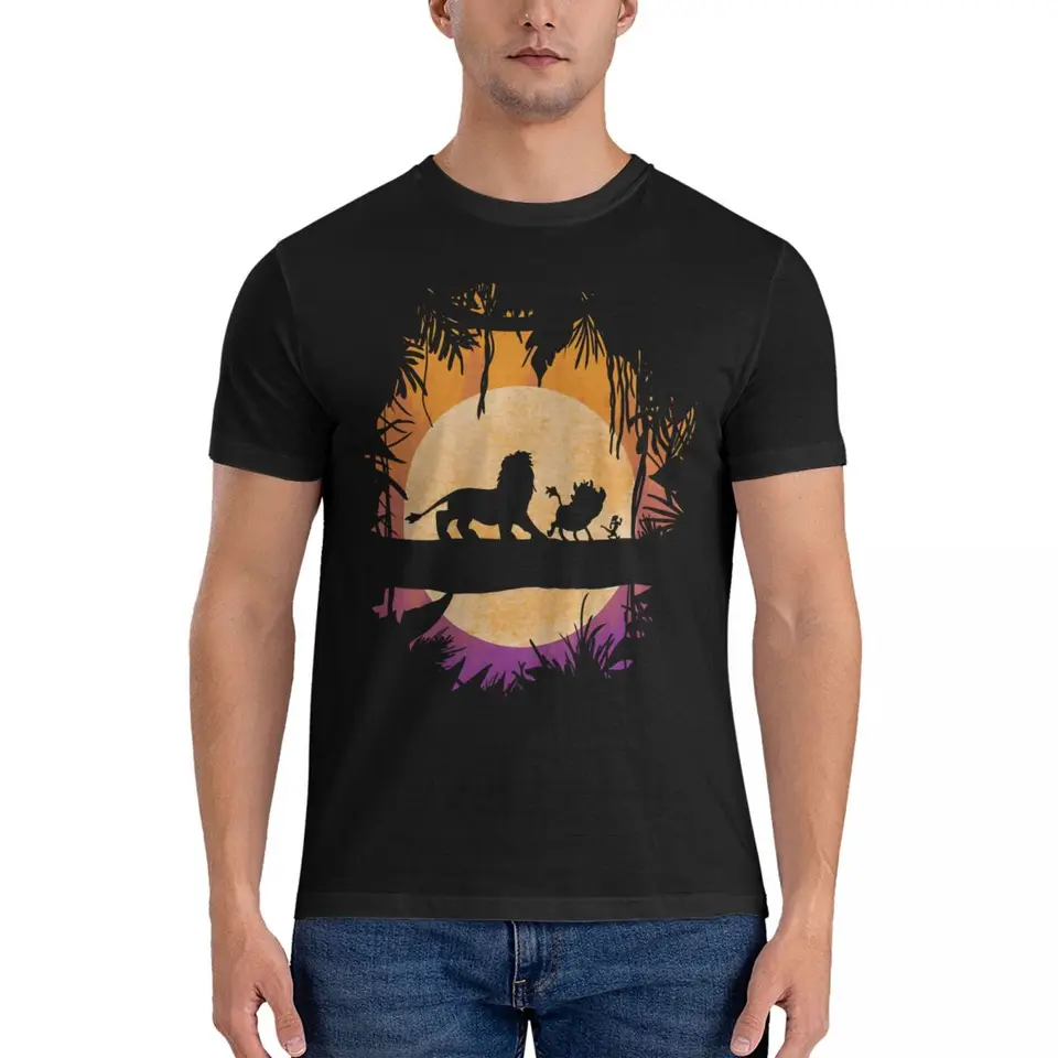 Muži tričko, aké nádherné fráza novinky Cotton Tees krátke rukávy Lion King T košeľ posádka Krk