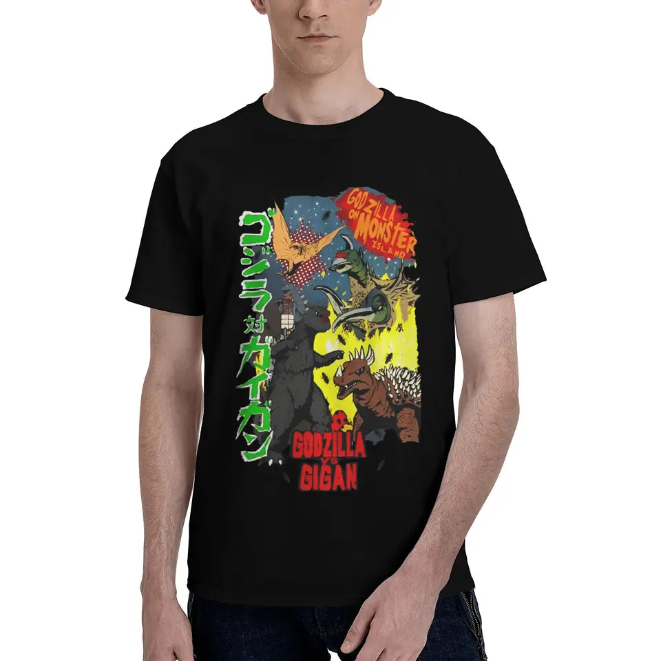 Muži tričko Cool Monster G-Godzillas Funny 100% bavlnené odpaliská s krátkym rukávom tričko o krk oblečenie nový príchod