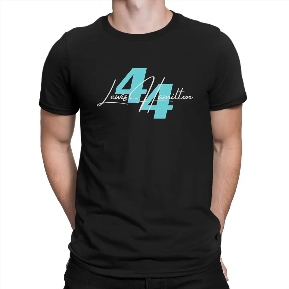 Muži Tričko Formula One 44 Funny Pure Cotton Tee Tirktera s krátkym rukávom Lewis Hamilton Racer T tričko posádka krku oblečenie narodeniny darček