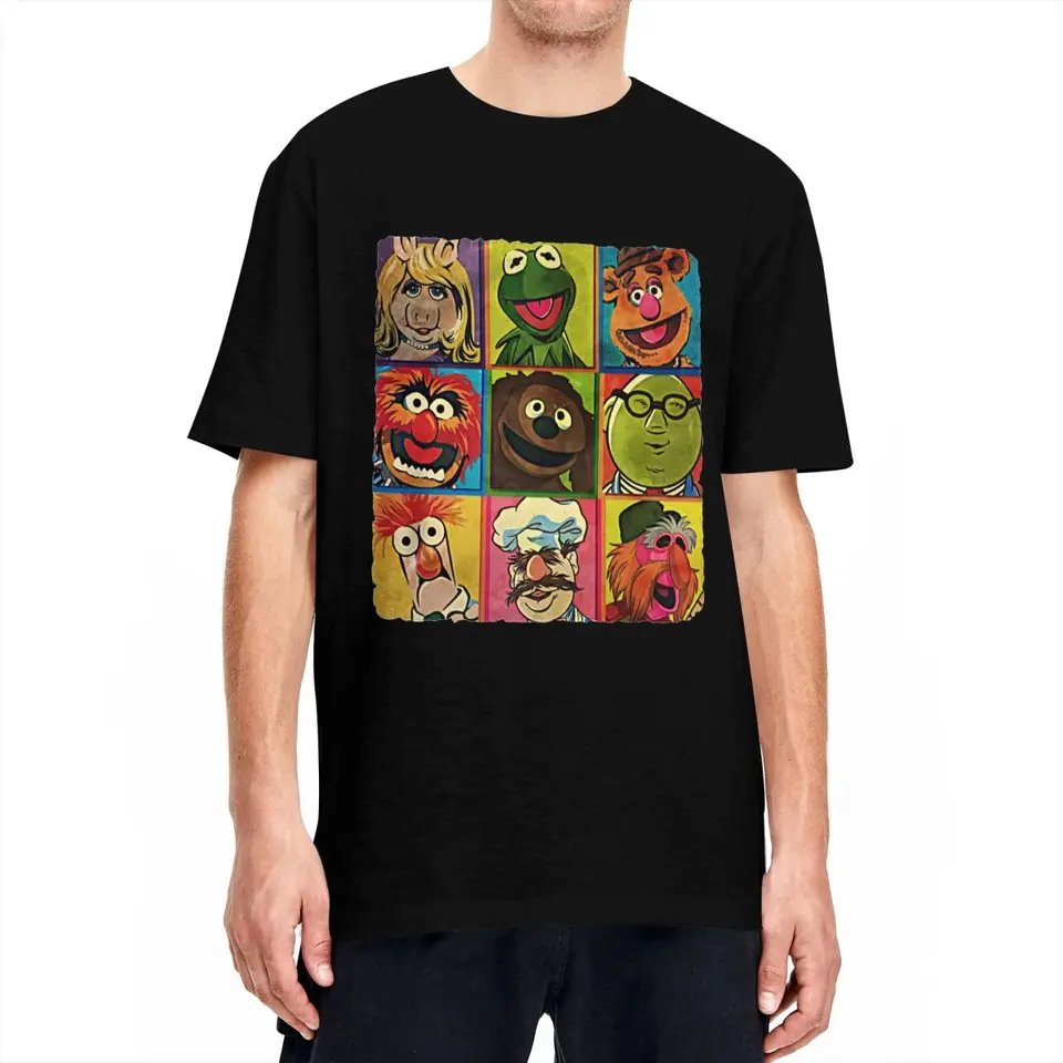 Muži Tričko Švédske šéfkuchové rodina Vert Muppet Show Crazy Pure Cotton Tee tričko s krátkym rukávom tričko Crewneck Clothes 4xl 5xl 6xl