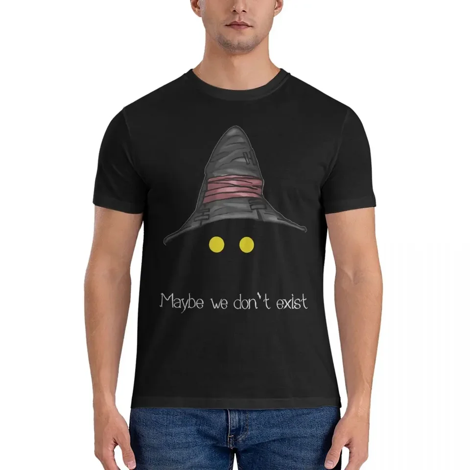 Muži Tričká Možno neexistujú Vivi pullover mikina zábava čisto bavlnené tričko s krátkym rukávom Final Fantasy T košeľa posádka