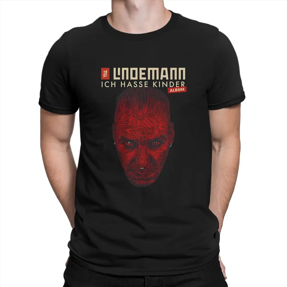 Muži tričká nahnevaný štýl vtipný 100% bavlnené odpaliská s krátkym rukávom Lindemann T košele okrúhle goliere Tops