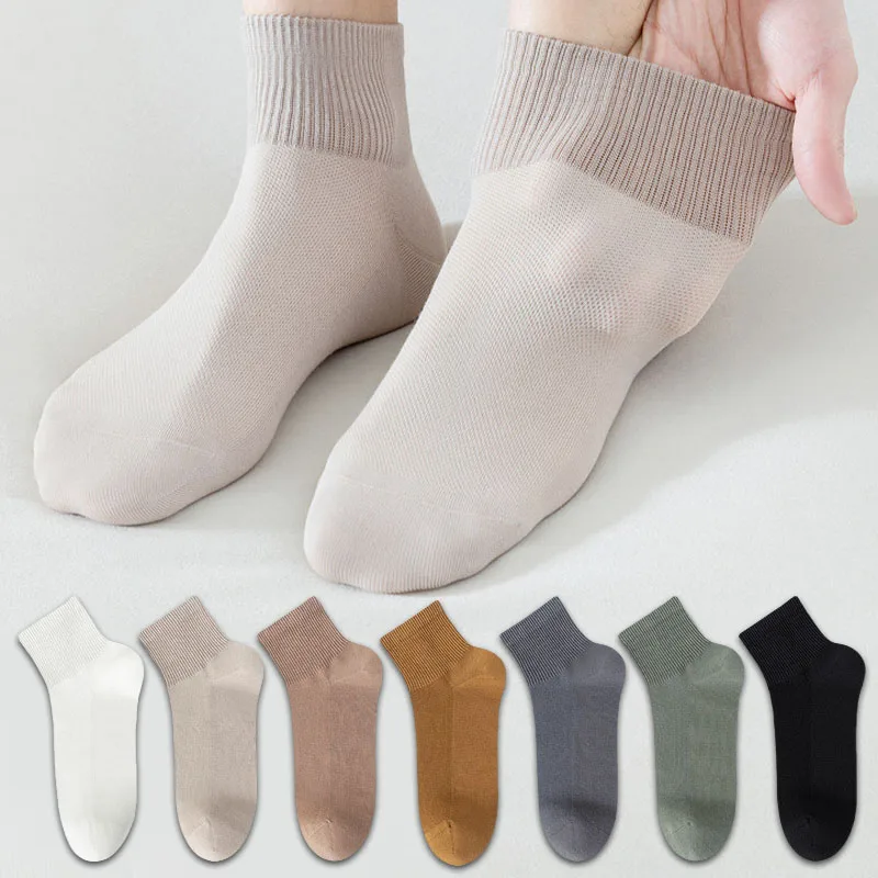 Muži ultra mäkké bavlnené ponožky Pohodlné priedušné vysokokvalitné vysoko kvalitné absorbujúce členok členka ponožky Spevná farba Color Casual Sox Sox